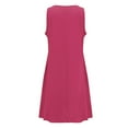 thumbnail image 3 of Maplenight Summer Dresses for Women Sleeveless V Neck Midi Dresses Casual Loose Beach Dresses,Sizes S-5XL, 3 of 5