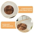 thumbnail image 3 of OULII Carbonized Wood Wok Cover with Flat Design for Cast Iron and Skillets Coffee Color, 3 of 8