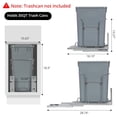 thumbnail image 3 of Qinaqin Stainless Steel Slide Out Garbage Can Estante para 35L Trash Pull Under Gabinete Sink (NO Can), 3 of 7