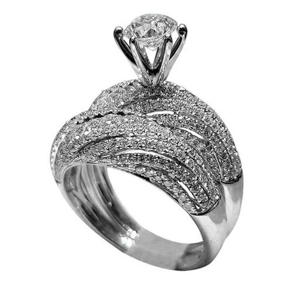 TIMIFIS Rings Knuckle Stacking Rings Beautiful Women's Floral Ring Rose Lucky Flower Leaf Diamond Jewelry Gift Rings Rings for Women;Teen Girls;Man - Summer