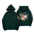 thumbnail image 4 of Women's Oversized Floral Embroidered Hoodie Cozy Red Pullover with Colorful Flower Design, Casual Wear, 4 of 4