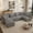 Gray, variant on Wiilayok 130" Corduroy U-Shaped Modular Sectional Sofa 6-Seat Cloud Fluffy Couch Set for Living Room with Ottoman, USB Port, Cup Holder, Storage, Black