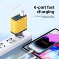 thumbnail image 4 of 6 Ports USB Charger 3.1A Fast Charger 6 in 1 Multi Charger US Plug Charger Adapter, 4 of 7