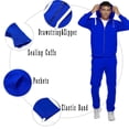 thumbnail image 3 of Fixha Men's Casual Tracksuits Long Sleeve Full Zip Hooded Athletic Sports Jogging Suits Sweatsuits for Men-Royal，3XL, 3 of 5