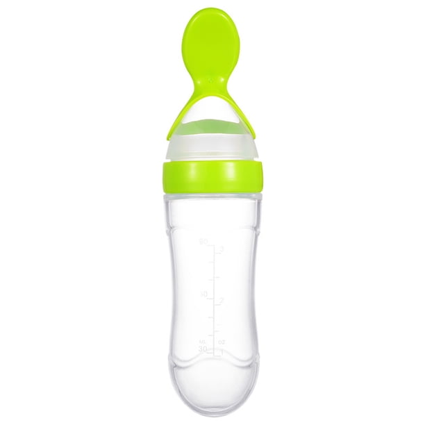 Cuchara De Alimentación Exprimible Para Bebé De 90Ml, Biberón De Silicona, Cuchara De Entrenamiento, Alimentador De Alimentos De Cereales Para Bebés Speravity BA001199-04