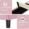 thumbnail image 3 of Homhougo Pink Full Bed Frame with Upholstered Headboard, Heavy-Duty Platform Bed Frame with Strong Wood Slats, No Box Spring Needed/Noise Free/Easy Assembly, 3 of 4