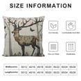 thumbnail image 5 of Leisuo Deer Throw Pillow Cover Pine Forest and Birds Fabric for Couch Bed Sofa Car Waist Cushion Cover Pillow Case White, 5 of 5