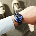 thumbnail image 5 of Belushi Popular Business Fashion Men's Watch Luminous Leather Steel Belt Waterproof Quartz Watch, 5 of 5