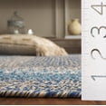 thumbnail image 6 of SAFAVIEH Braided Kent Geometric Machine Washable Reversible Area Rug, Navy/Blue, 5' x 8' Oval, 6 of 17