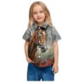 thumbnail image 4 of LIBRCLO Toddler Button Down Shirts for Boys Size 3 Years Short Sleeve Summer Beach Shirts Casual Cowboy Prints Shirt Multicolor, 4 of 8
