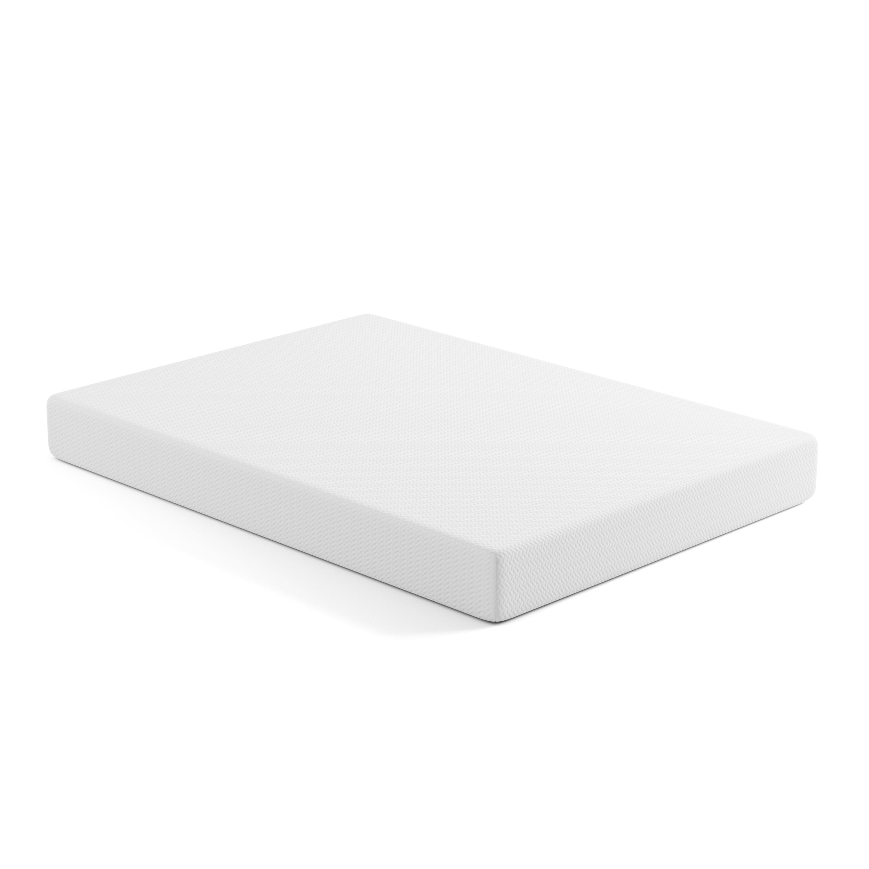 Furniture of America Mattress Ready Solid Wood White Full Kids Bed with 12" Memory Foam Mattress