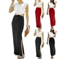 thumbnail image 1 of Gspmoly Robes Décontractées pour Femmes, Robes d'Été Aguichant pour Femmes à Col Rond Fendu Sans Manches Patchwork Dos Nu Robes de Cocktail pour Femmes Offres Hebdomadaires, 1 of 9