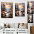 thumbnail image 4 of Designart "love River Landscape Depicts II" Romantic Landscape Floater Framed Wall Art Print, 4 of 7