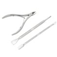 thumbnail image 3 of Cuticle Removal Tool,3pcs Stainless Steel Cuticle Dead Skin Steel Pusher Cuticle Nippers Power Packed Performance, 3 of 14