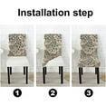 thumbnail image 3 of Elastic Chair Covers Set of 4, Vintage Bustling Blooming Boho Floral Dining Chair Slipcover Kitchen Chair Cover for Kitchen Home or Party, 3 of 4