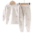 thumbnail image 5 of Gubotare Boys Pajama Pants 2-Piece Pajamas Sleepwear PJs Cotton for Infant Baby and Toddler Boys, Unisex 6 12 Months (Beige,6-12 Months), 5 of 5