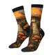thumbnail image 1 of Fotbe Vintage Cloud Mushroom Calcetas Largas con Estampado para Hombre y Mujer – Calcetas de Compresión Transpirables y Elásticas, Viajar y Uso Diario Talla 5-11, 1 of 6