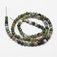thumbnail image 2 of 5Strand Natural Indian Agate Beads Strands Faceted Round 4mm Hole: 1mm about 96pcs/strand 14.9 inch~15.1 inch, 2 of 3
