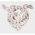 thumbnail image 3 of Bimba Pink Leaves,Lilac & Peony Floral Printed Pure Silk Scarf For Hair Neck Head Bandanas For Women 40 x 80 Inches, 3 of 6