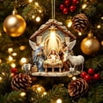 thumbnail image 3 of Clearance!3.15in Nativity Scene Christmas Ornament, Acrylic Hanging Ornament, Holy Family Birth of Christ Mary Jesus Decor, Indoor Outdoor Christmas Tree Decoration Religious Xmas Gift, 3 of 7