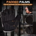 thumbnail image 2 of Guantes de gimnasio Sunnex Fingerless para mujeres de levantamiento de pesas, 2 of 7