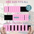 thumbnail image 6 of KOOOGEAR 1 Pair 1LBS(0.5lb Each) Pilates Wrist ＆ Ankle Weights for Women, Adjustable Wrist Weights, Light Pink, 6 of 7