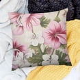 thumbnail image 2 of Shiartex Vintage Pink White Geranium Flower Pillows Cover Sweet Home Floral Bloom Spring Summer Lumbar Pillow Case Cushion Zipper Pillowcase Decorative Pillows for Couch Bedroom Decor Decoration, 2 of 5