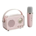 thumbnail image 2 of Altavoces Bluetooth Portátiles Micrófono Bluetooth Altavoz Casa Canción Al Aire Libre, Sistema de Sonido Retro con Altavoces Bluetooth Al Aire Libre de Reproducción 6H, 2 of 2