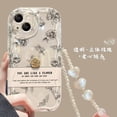 thumbnail image 3 of Funda suave transparente con cordón de cadena de teléfono colgante de oso 3D coreano para iPhone 15, 14 Pro Max, 11, 13, 12 Mini, XR, 6, 8, 7 Plus, X, XS, SE, 3 of 5