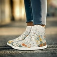 thumbnail image 4 of Psesaysky Floral High-Top Sneakers for Women Comfortable Durable Barefoot Shoes Suitable for All Seasons Size 6-13.5, 4 of 7