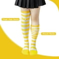 thumbnail image 6 of WoWstyle Yellowish-White Thigh High Socks for Women Over The Knee Stockings Striped Cocks Extra Long Cosplay Costumes Accessories, 6 of 7