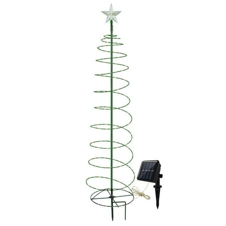 

Xewsqmlo 3pcs Solar Spiral Christmas Tree Light Iron Art Ground Plug Lawn Lamp (Colored Light)