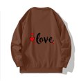 thumbnail image 4 of Mens Sweatshirts Valentines Day Printed Graphic Casual Long Sleeve Crewneck Loose Fit Pullover Shirts (XL, Coffee), 4 of 5