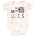 thumbnail image 3 of Inktastic Little Sister Elephant Girls Baby Bodysuit, 3 of 5