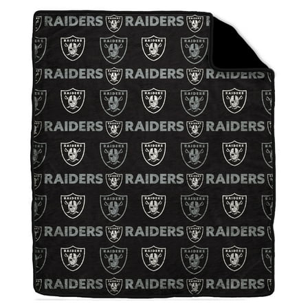 Pegasus Las Vegas Raiders Tonal Wordmark 60" x 70" Faux Fur Blanket