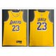 thumbnail image 1 of hot pressed 2022 nba Los Angeles Lakers No. 23 James white basketball jersey Gao Jiahui unisex, 1 of 2
