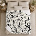 thumbnail image 4 of Black Ravens Perched Across Twisting Tree Branches, Soft Flannel Blanket with ornate dark Ink Illustration Print, Housewarming Gift and Home Decor for Bedroom and Living Room, 4 of 7