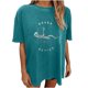 thumbnail image 1 of Hombres Y Mujeres Retro Tops Trendy Droped Shoulder Sleeves Impresión Suelta Manga Corta Top Pullover Odeerbi ODB180506, 1 of 8