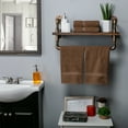 thumbnail image 2 of Superior Hymnia Egyptian Cotton Hand Towel Set, Chocolate, 2 of 6