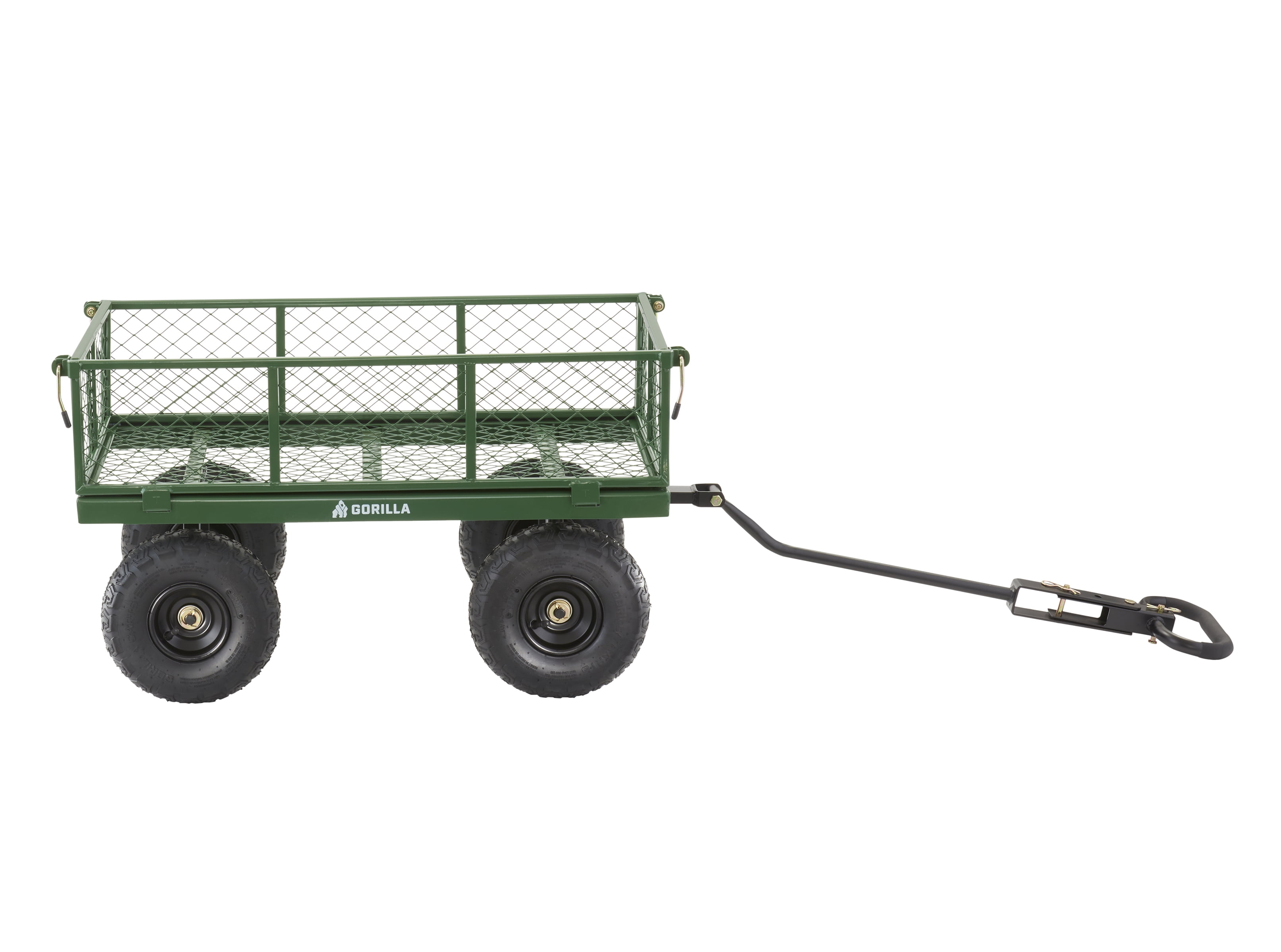 400 lb. Capacity Steel Utility Garden Landscape Cart, 32 Inch x 18 Inch Steel Mesh Bed, 2 in 1 Convertible Handle