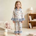 thumbnail image 2 of YDFCWXW Toddler Girl Clothes Winter Spring, Tunic Shirt Ruffle Pants, 2 Set, Gift, Pototshoot Daily (Light Blue, 6-7 Years), 2 of 6