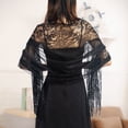 thumbnail image 3 of Women Scarf Solid Color Lace Ladies Crochet See Through Bride Shawl Wrap for Wedding, 3 of 8