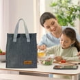 thumbnail image 3 of Mziart 2 Pack Lunch Bag, Insulated Lunch Box for Women Men Work Office Picnic, Reusable Small Lunch Tote Bento Cooler Bag Lunchbox Containers, Gray, 3 of 7