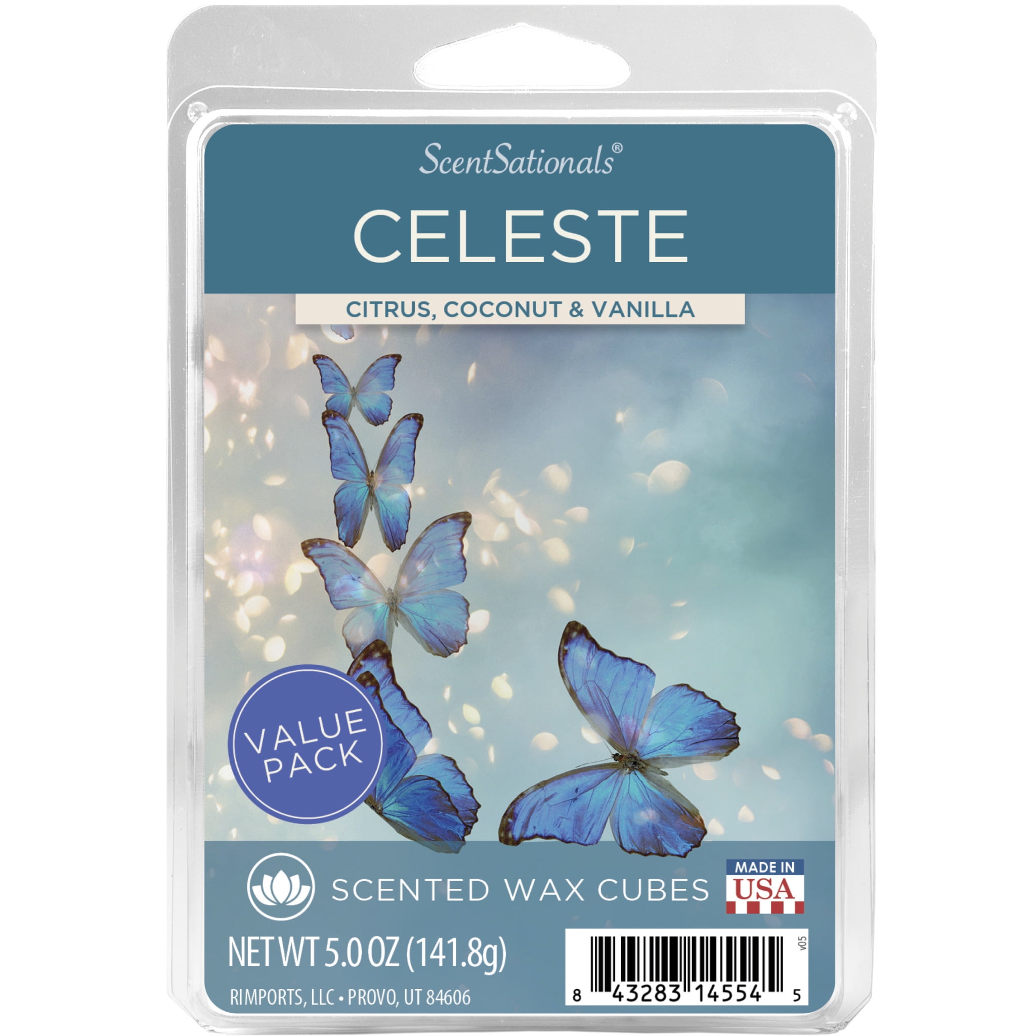 (5 pack) Celeste Scented Wax Melts, ScentSationals, 5 oz