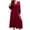 summer dresses-Wine, variant on Brilliant Dresses for Women Plus Size Elegant Women's Spring Summer Solid Color V-Neck Pleated Dress Long Skirt Black L