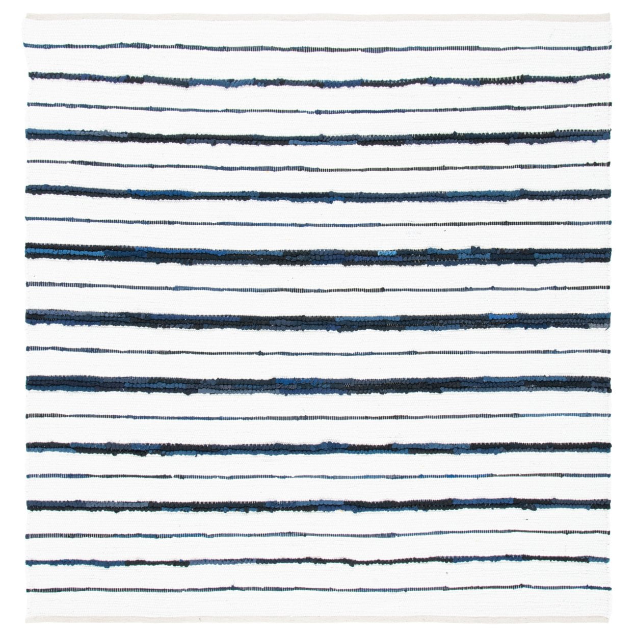 SAFAVIEH Montauk Rowena Striped Area Rug, Navy/Ivory, 6' x 9'