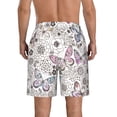 thumbnail image 3 of KLL Vintage Butterflies Men's Casual Summer Beach Shorts Hawaiian Shorts with Pockets-3X-Large, 3 of 9