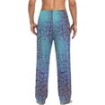 thumbnail image 7 of FREEAMG Men's Pajama Pants with Pockets Sleepwear Lounge Pants Stretch Casual Abstract Crack Texture Fantasy 9, 7 of 7