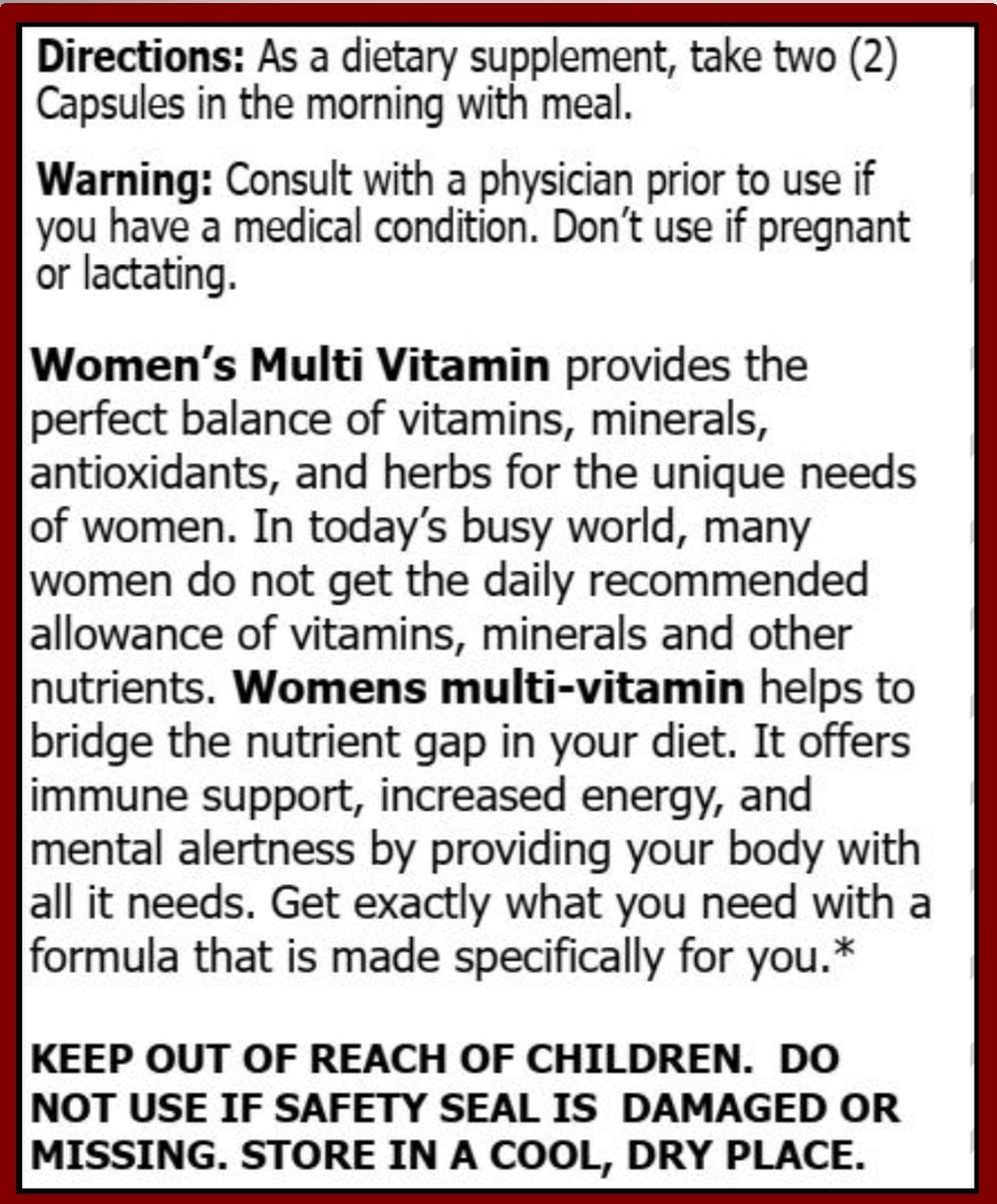 MiracleMulti Women's Multivitamin - Female Support Formula and B Vitamins for Women, Immune Support, Antioxidant Complex, Non-GMO - 60 Capsules