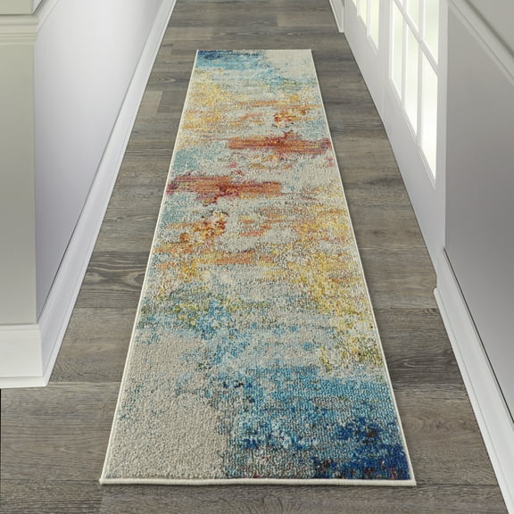 Nourison Celestial Abstract Sealife 2' x 6' Area Rug, (2x6)